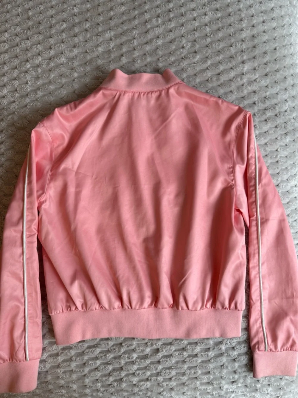 Nike Pink Varsity Jacket with Red 'N' Patch